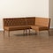 Baxton Studio Riordan Mid-Century Tan Faux Leather and Walnut Brown Finished Wood 2-PC Dining Nook Banquette Set 186-11361-Zoro - alternate 4